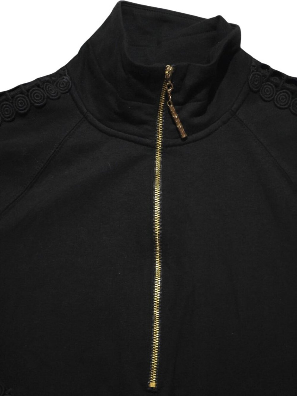 Lilly Pulitzer Onyx Black Skipper Popover Lace Embroidered Sleeve Dress Sz XXS - Picture 3 of 7